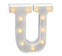JANDEI - Lettere LED, Numeri Luminosi, Figura a Cuore, 22cm, con Luce Calda per Decorazione e Atmosfera, Luci Notturne Scrivania, Compleanni, Matrimoni, Vetrine. Funzionano con batterie AA (U)