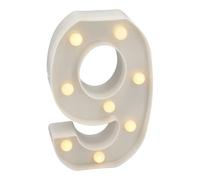 JANDEI - Lettere LED, Numeri Luminosi, Figura a Cuore, 22cm, con Luce Calda per Decorazione e Atmosfera, Luci Notturne Scrivania, Compleanni, Matrimoni, Vetrine. Funzionano con batterie AA (9)