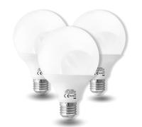 JANDEI - Pacco da 3 x Lampadine LED Globo, G95 E27, 15W (Equivalente a 100W) 1500 Lumen, Luce Bianca Freddo 6000K, CRI＞80, Angolo del Fascio di 270 Gradi, Non Dimmerabili, Ufficio, Casa, Cucina.