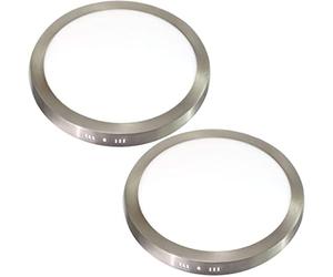 Jandei - Pack 2 Pannello downlight led rotondo - Plafoniera e applique - finitura in acciaio 1920 Lum 24W 4200K - 220-240Vac-180-220V 50-60Hz -IP20 - Interno - 30cm - Bianco neutro