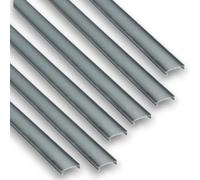 Jandei -Pack Diffusori Colore Nero Traslucido per Profili Alluminio, Illuminazione a Strisce Led per Interni IP20. Dimensioni: 13,5 mm x 4,2 mm x 11,5 mm - 6 x 1 metro