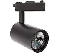 JANDEI - Plafoniera a Binario Led 30W, Bianco Freddo 6000K, 2200 Lumen, 220V 50-60Hz Monofase, Alluminio Camerino, Vetrina, Negozio, Ufficio. Colore Nero