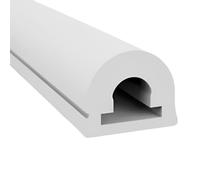Jandei - Profilo flessibile in silicone 5 metri per striscia LED con PCB fino a 10 mm di larghezza. Emissione di luce 270°, formato semicircolare 15 mm x 13 mm. Adatto per esterni, colore bianco
