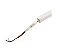 Jandei - Profilo flessibile in silicone 5 metri per striscia LED con PCB fino a 10 mm di larghezza. Emissione laterale di luce, formato rettangolare 12 mm x 20 mm. Adatto per esterni, colore bianco