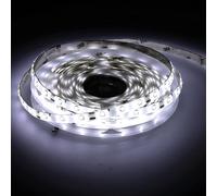 JANDEI - Striscia Led 5 m 12V per Esterno IP65, Luce Fredda 6000K, 300 LED, SMD2835, Luci LED Stagne 6W Basso Consumo, con Adesivo, Tagliabile ogni 5 cm (Alimentatore non Incluso)