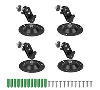 JANDH Supporto per Fotocamera, 4 Pezzi Nero Staffa da Parete per Telecamera con Viti a Parete Ancore Supporto da Parete per Videocamera per Interno Esterno