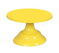 Jandra Alzata per Torta nel Metallo nel Piedistallo Rotondo Supporto per Dessert Espositore per Cupcake per Feste di Compleanno (Giallo S)