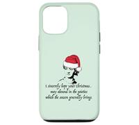 Jane Austen I Sincerely Hope Christmas Santa Hat Citazione Meme Custodia per iPhone 12/12 Pro