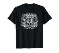 Jane Austen Mansfield Park Stampa floreale invecchiata Maglietta