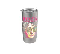 Jane Austen Orgoglio e pregiudizio Bookish Pop Art Ritratto Bicchiere termico in acciaio inox doppia parete