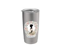 Jane Austen Romance Floral Cottagecore, amante dei libri Bicchiere termico in acciaio inox doppia parete
