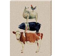 Jane Bannon Canvas Wall Art, Multicolore, 30 x 40 x 3.2 cm