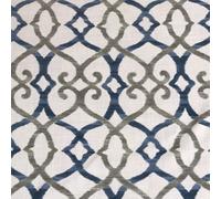 JANE CHURCHILL Tenda Cuscino Tessuto Design 3M Silwood Blu Grigio Misto Lino