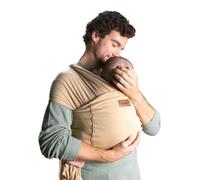 Jané Cocoon - Foulard portabebé, elastico, dalla nascita fino a 20 kg, con borsa da viaggio, 5 m di lunghezza, metodo canguro, neonati prematuri, colore beige