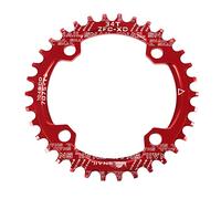 Jane Eyre Corona Rossa 34T Bicicletta Stretta e Larga 104BCD, Piastra pedivella Bicicletta, Piastra Catena in Lega di Alluminio, Piastra dentata, Adatta per Mountain Bike da Strada Mountain Bike