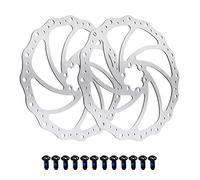 Jane Eyre Disco freno bicicletta 140mm 160mm 180mm 203mm freno a disco bicicletta rotore 2 pezzi, con 12 viti adatto per bici da strada mountain bike BMX MTB (Argento 160mm)