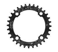 Jane Eyre Guarnitura per Bicicletta 104 BCD 32T 34T 36T Corona Singola Larga Stretta Corona a Denti positivi e Negativi per Bici da Strada, Mountain Bike (Nero 32T)