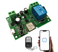 Jane Eyre Modulo interruttore autobloccante relè momentaneo WiFi a 1 canali con telecomando RF 433 MHz, modulo interruttore porta garage fai-da-te Controllo APP eWeLink