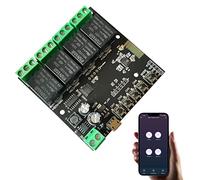Jane Eyre Modulo interruttore relè WiFi intelligente a 4 canali Controller autobloccante momentaneo, telecomando per porta del garage compatibile con Alexa Google Assistant TUYA/App Smart Life
