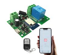 Jane Eyre Smart WiFi Wireless Relay, interruttore momentaneo/relè a scatto con telecomando RF 433 MHz, compatibile con TUYA/Smart Life, Alexa, Echo e Google Assistant