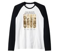 Jane Eyre, Wuthering Heights, Brontë Sisters, Heathcliff Maglia con Maniche Raglan