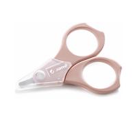 Jané Forbici per neonati punta arrotondata con cappuccio igienico in acciaio inox Rosa Pale
