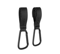 Jané Ganci Universali Multifunzione, Confezione da 2 Pezzi, per Manubrio Carrozzina Passeggino, per Appendere Borse, Zaini, Fino a 5 Kg, Nero