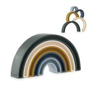 Jane Giocattolo Impilabile in Silicone Montessori Lavabile Atossico Colore Tropic Azzurro