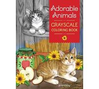 Jane Maday Adorable Animals GrayScale Coloring Book (Tascabile)