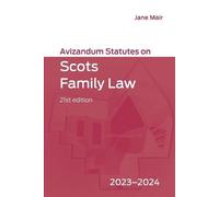 Jane Mair Avizandum Statutes on Scots Family Law (Tascabile) Avizandum Statutes