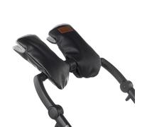 Jané Manopole Passeggino Invernali, Impermeabili e Antivento, Interno in Pile, Sistema Magnetico, Universali, Nero