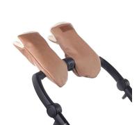 Jané Manopole Passeggino Invernali, Impermeabili e Antivento, Interno in Pile, Sistema Magnetico, Universali, Colore Marrone