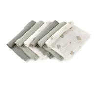 Jané Pack di 6 Mussole Multiuso, Allattamento, Tessuto Naturale Cotone e Bambù, Antiacaro, 35 x 35 cm, Verde