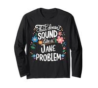 Jane Personalized Cute Flower Girls Jane Name Maglia a Manica