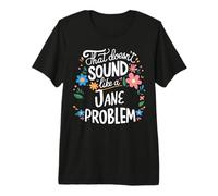 Jane Personalized Cute Flower Girls Jane Name Maglietta Premium