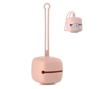 Jané Scomparto Portasucchietto in Silicone, Fino 2 Succhietti, Fascia Elastica, Senza BPA, Lavabile in Lavastoviglie, Rosa