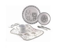 Jané Set di Stoviglie per Microonde e Lavastoviglie Include Bavaglino Piatto Ciotola Stoviglie Tazza