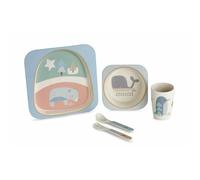 Jané Set stoviglie in melamina, 5 pezzi, a partire da 4 mesi, adatto a lavastoviglie e microonde