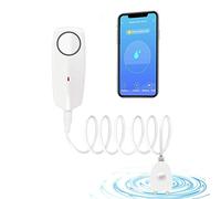 JaneEyre Rilevatore di perdite d'acqua Rilevatore di allagamenti Allarme acqua Rilevatore d'acqua wireless con suono di allarme 80dB, notifica push su Tuya Smart/Smart Life APP