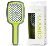 Janeke Curvy - Spazzola districante per capelli, colore: Verde - Grigio