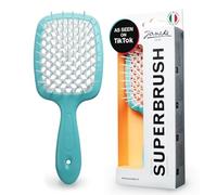 Janeke Superbrush Spazzola districante per capelli morbidi e leviganti con setole antistatiche, spazzola ventilata per capelli bagnati per asciugatura, perfetta per capelli ricci, spessi, ondulati e