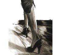 Janel Eleftherakis Little Black Dress IV-Stampa su Tela, 40 x 50 cm, Poliestere, Multicolore