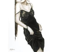 Janel Eleftherakis Stampa su Tela Little Black Dress I, 40 x 50 cm, Poliestere, Multicolore