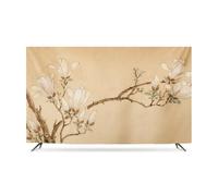 JANEMUA Cappuccio Cinese Della Televisione Della Pittura Del Paesaggio, Nella Copertura Della Polvere Della TV Del Soggiorno, Protettore Dello Schermo Della TV Di Protezione-B||43inches