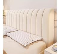 JANEMUA Copri Testiera, Copriletto Antipolvere In Tinta Unita, Per Camera Da Letto Matrimoniale King Size-Beige||1.8m