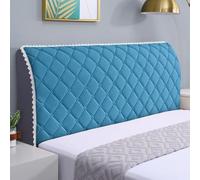 JANEMUA Copri Testiera In Jacquard Tinta Unita, Copri Testiera Morbido E Soffice Antiurto, Protezione Elastica Antipolvere Per Schienale Letto Tutto Compreso.-Blue||120cm