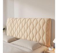 JANEMUA Copri testiera, letto antipolvere in tinta unita per camera da letto matrimoniale queen size, copri testiera antipolvere imbottito e rinforzato- Khaki|| 190cm