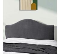 JANEMUA Copri testiera letto elasticizzato, protezione antipolvere lavabile, fodera decorativa per letto matrimoniale king size- Metallic Gray||150cm