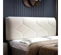 JANEMUA Copri Testiera Per Letto Matrimoniale, Copri Testiera Elasticizzato, Fodera Protettiva Antipolvere E Resistente Per La Decorazione Della Camera Da Letto Matrimoniale-Off-white||180cm