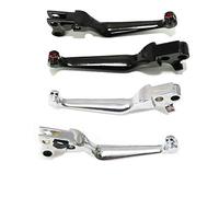 JaneShop Leve frizione freno moto in lega di alluminio adatta Replacement for Harley FLSTF Fat Boy FXDWG Dyna Wide Glide Sportster 883 1200 (Nero)